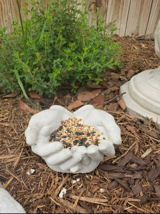 Cement Hands Bird Feeder π¦