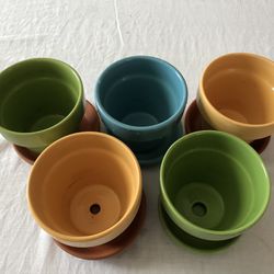 Ceramic Pots With Drainage Hole / Saucer 
