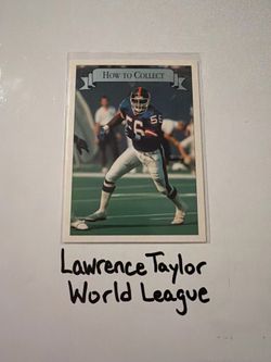 Lawrence Taylor New York Giants Hall of Fame LB World League Card.