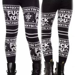 NEW W/O TAGS BLACK & WHITE SWEATER PANT LEGGINGS