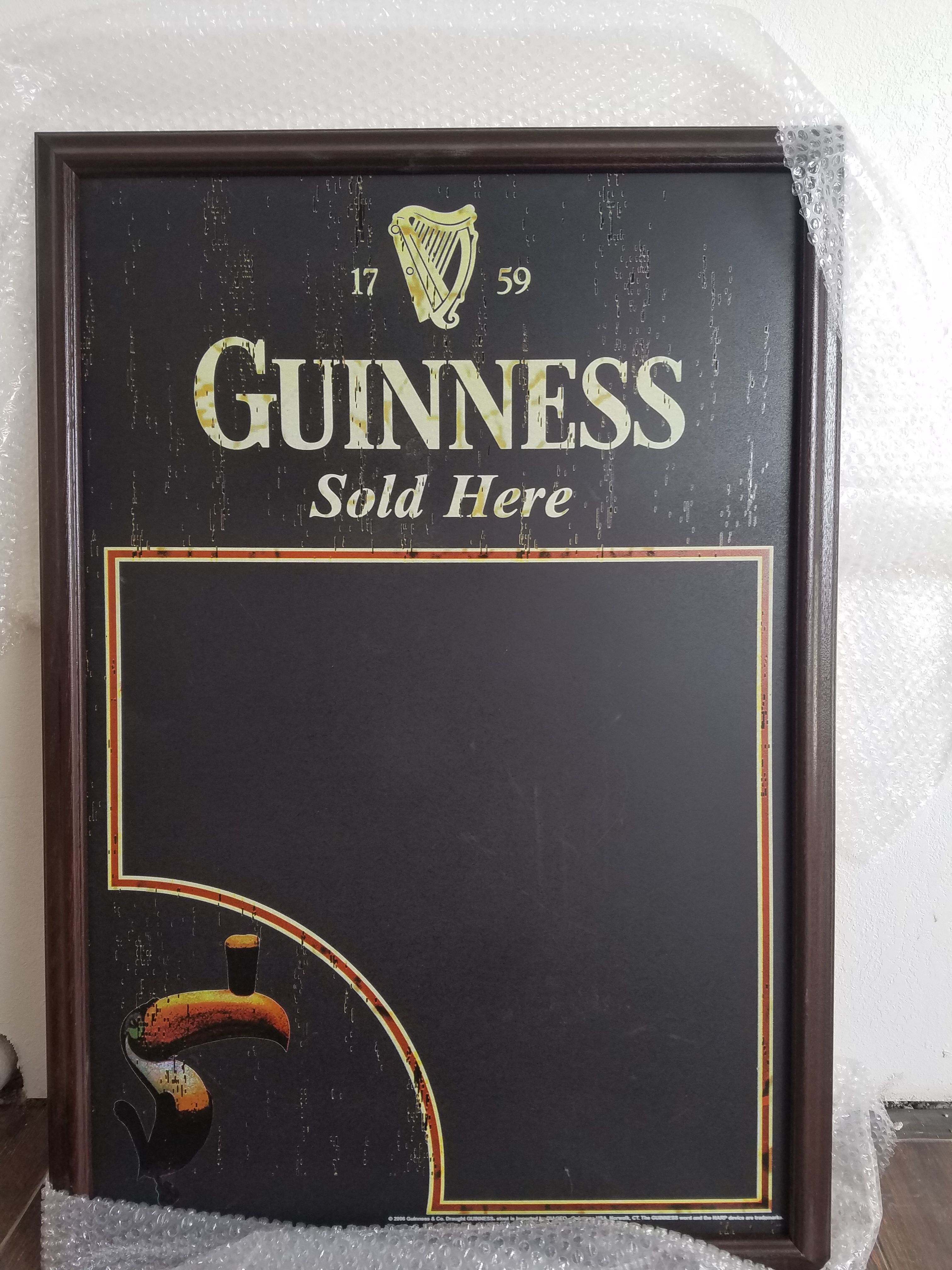 Vintage Guinness Beer chalkboard