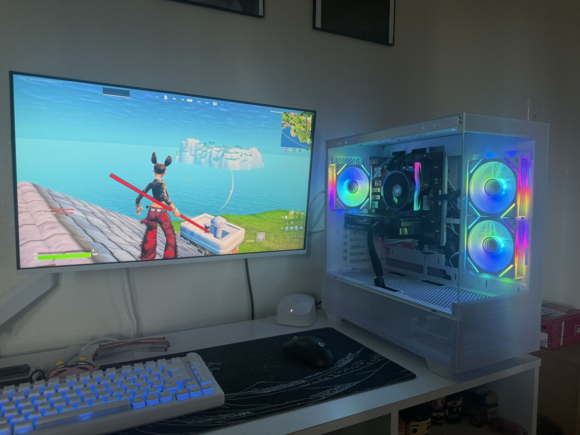White Gaming Pc Computer Desktop RTX 5050