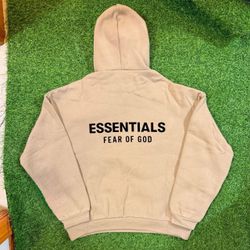 🔥 Fear Of God Essentials FW24 Hoodie – Desert Sand | 100% Authentic | Brand New sizes S and L