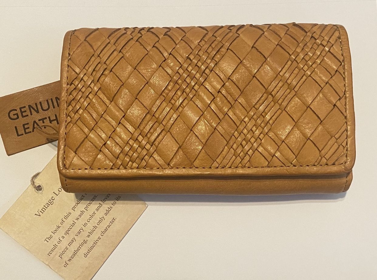 Woven Leather Wallet 