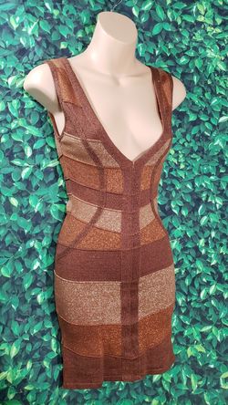NEW Vintage 00s Arden B Cognac Dress Sleeveless Size S