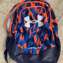 Under Armour Storm Backpack Blue Orange Black used a few tiles Coral Springs 33071