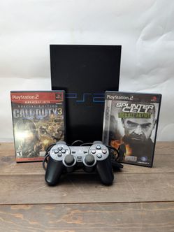 Working PS2 Fat 2 games Memory Card 1 Controller