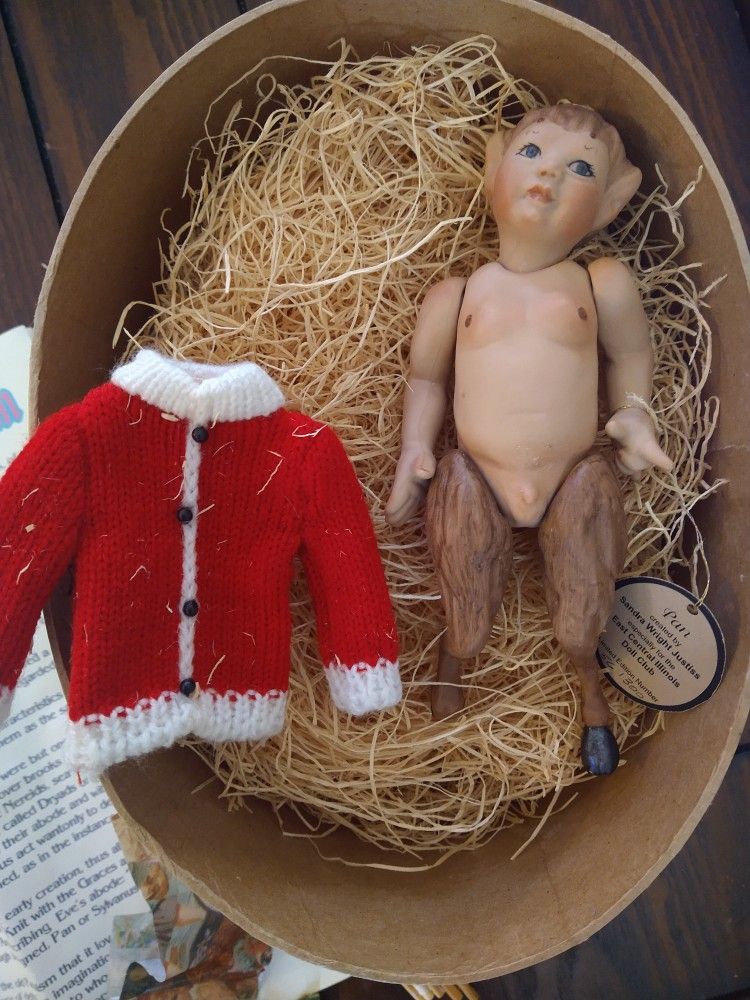 Mythological Pan Satyr Porcelain Jointed Doll