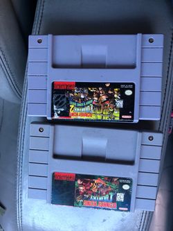 Super Nintendo Donkey Kong country 1 and 2