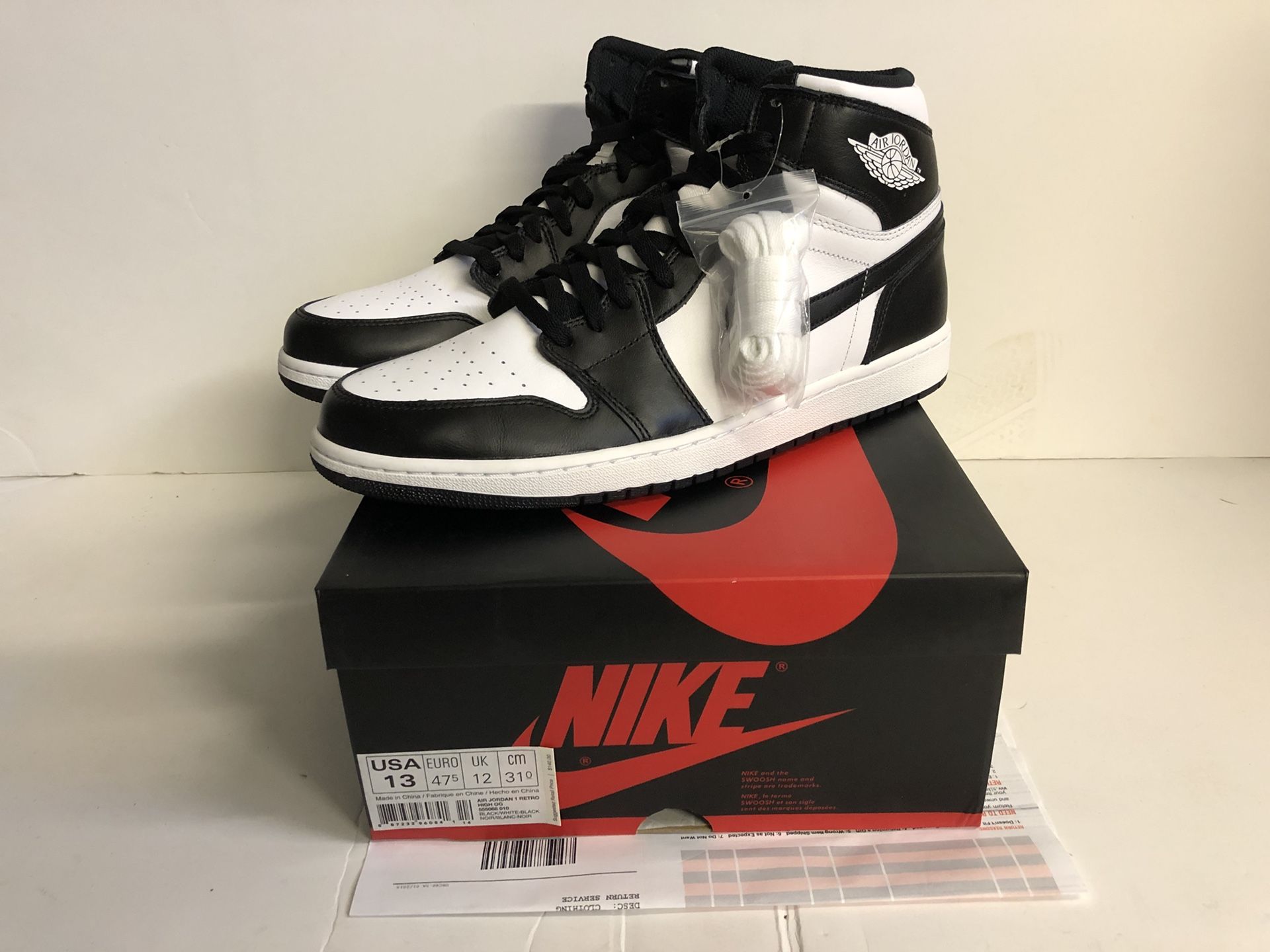 Jordan 1 DS with Nike receipt