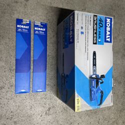 New Kobalt 40V Max Brushless 14in Chainsaw Kit + 2 Bars *read description please
