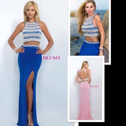 New With Tags Size 10 Two Piece Blush Gown $175