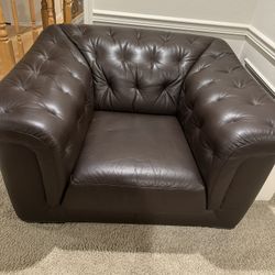 Brown Leather Sofa