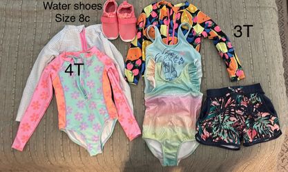Toddler Water shoes + swimsuits