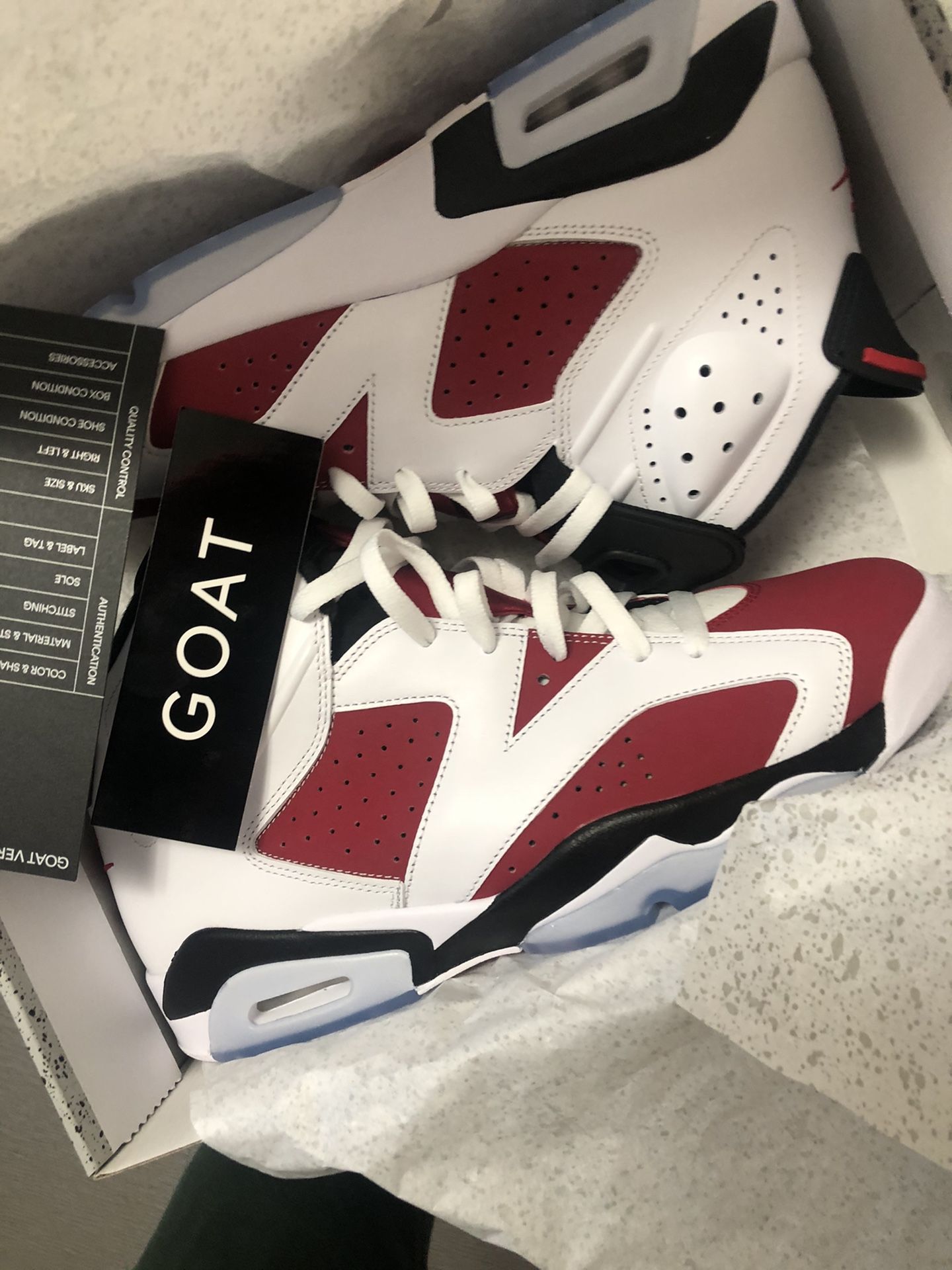 Jordan’s 6’s Size 12 DS