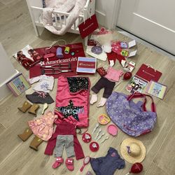 AMERICAN GIRL Doll Mega Collection with outfits, kits, sets, crib, books, jewelry in time for the Holiday. Sold as a collection. $730 value.