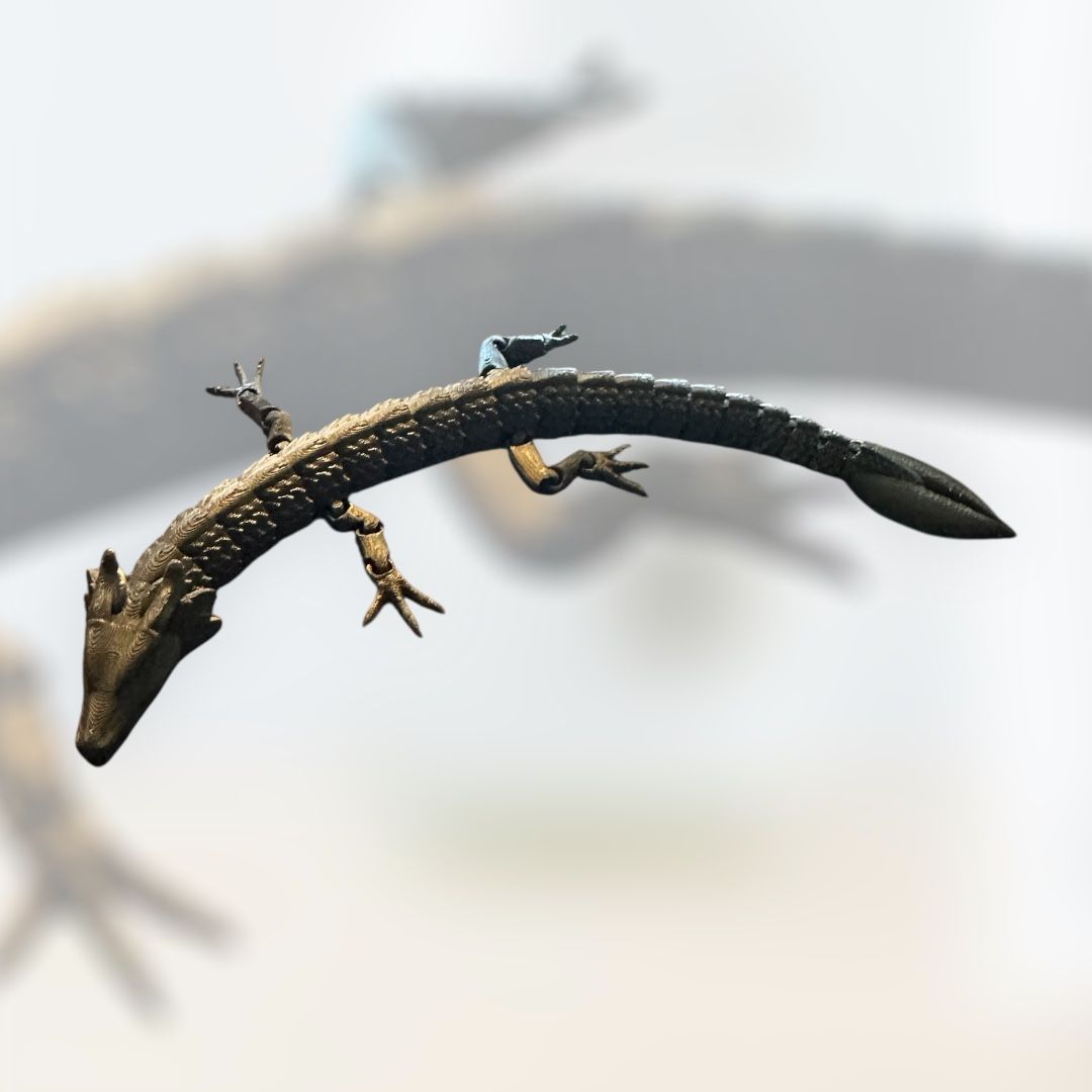 1 2” 3D Printed Leaf Dragon - Articulated Collectible Model (Blue, Green, or Custom Colors