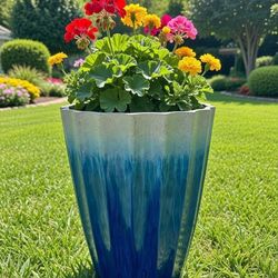 🌿 Designer Look Planters – Set of 2 – Roth & Allen – 20” Tall 🌿