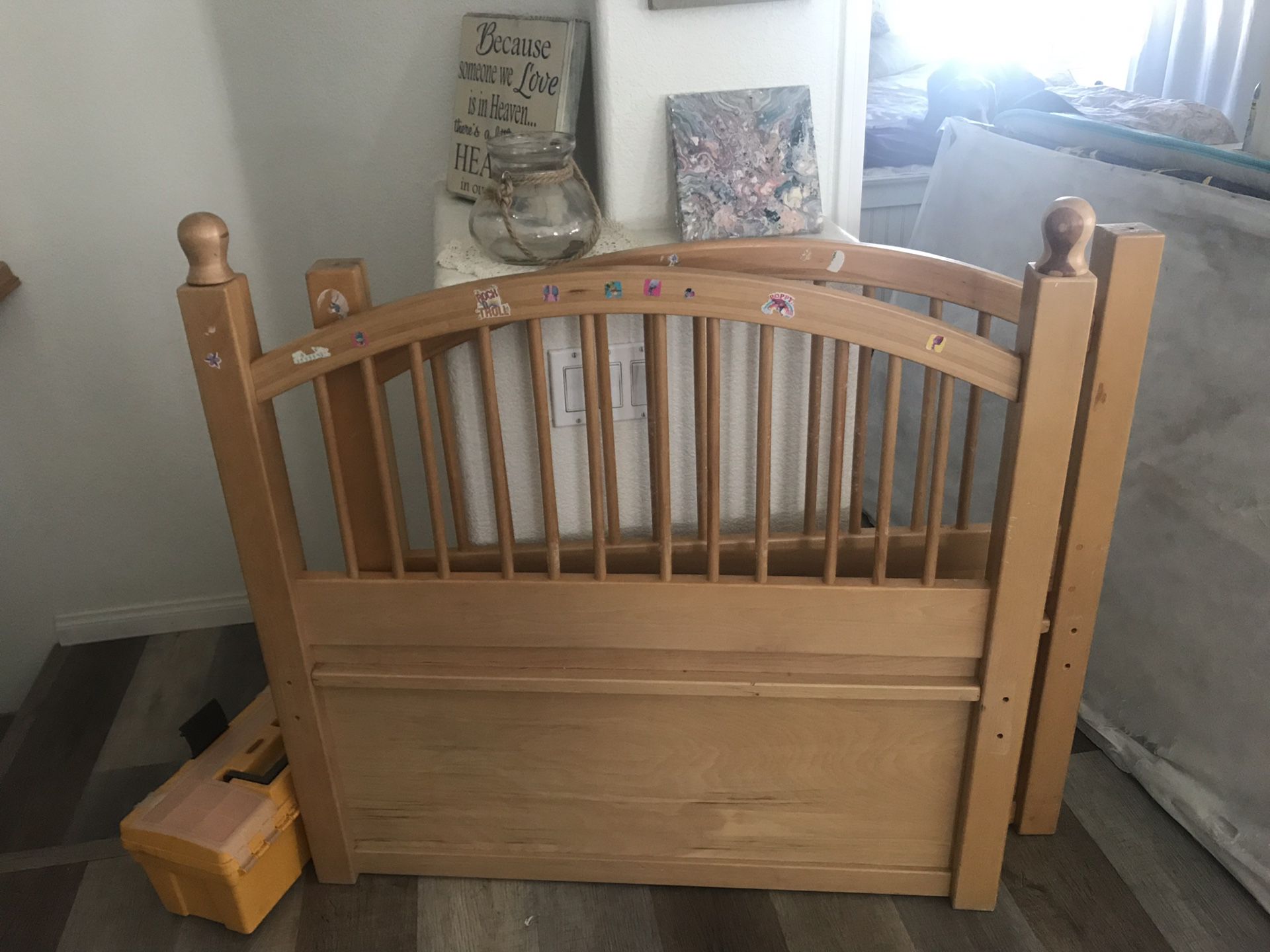 Free twin bed with frame