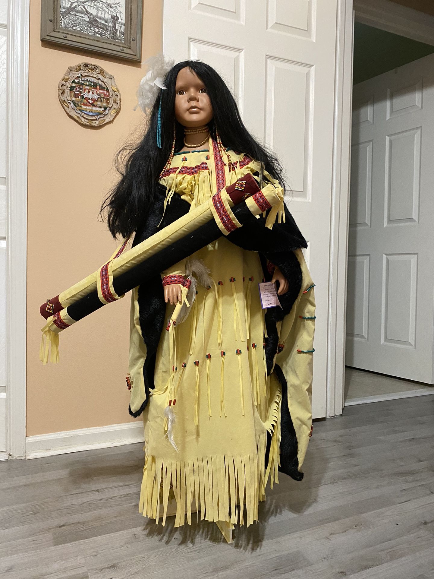 Goldenvale 1-2000 Collection Native American Indian Doll 4 feet tall AYITA