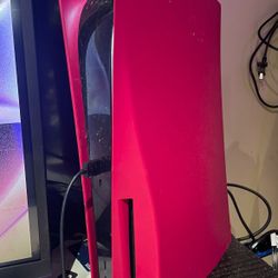 RED PS5 DISC EDITION WITH CONTROLLER