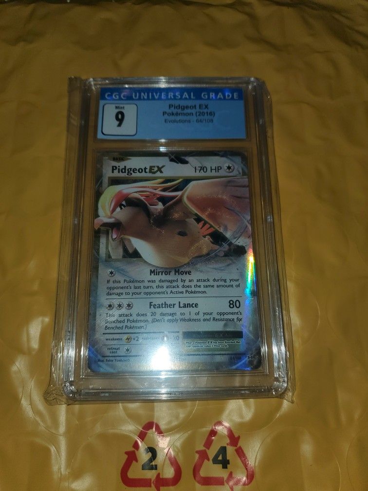 CGC MINT9 PIDGEOT EX (POKÉMON 2016) EVOLUTION