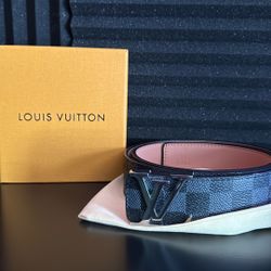 LV Belt Black & Silver 34