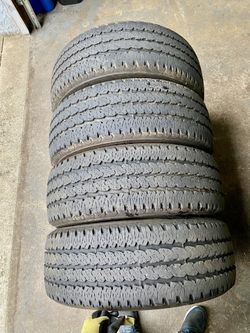 4) 285/60/20 Firestone Transforce AT Tires  Load Range E  DOT 4321  Tread measures 8-10/32  One tire has edge wear (refer to pics)  $350 for 4  I carr