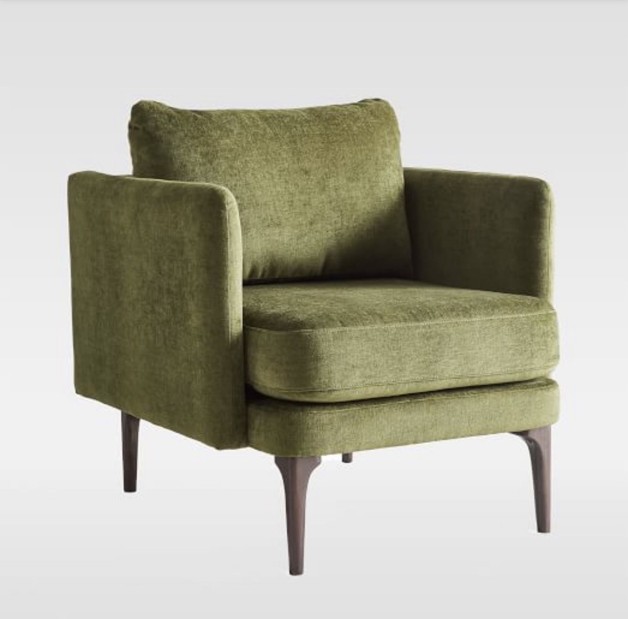 Green Velvet Armchairs - West Elm Auburn Chairs