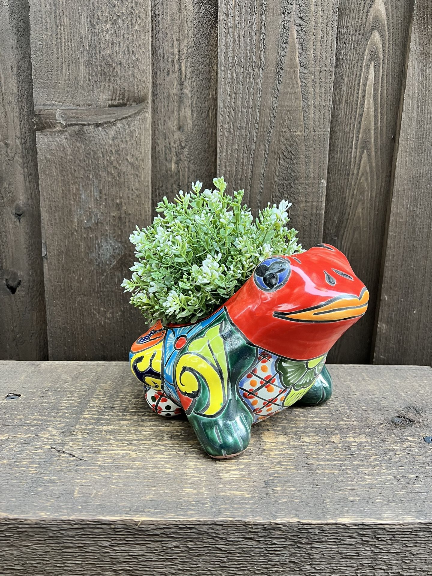 Mexican Talavera Frogs Planters, Clay Pots, Pottery.