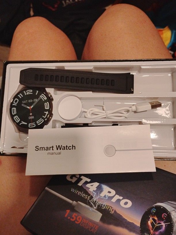 GT 4 Pro Wireless Charging Smart Watch 