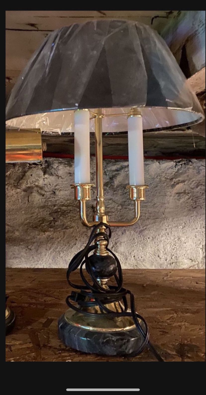 Vintage Brass & Marble Lamp *NEW*