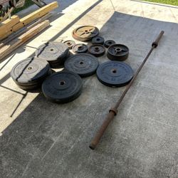 Weights And Bar For Sale As Set
