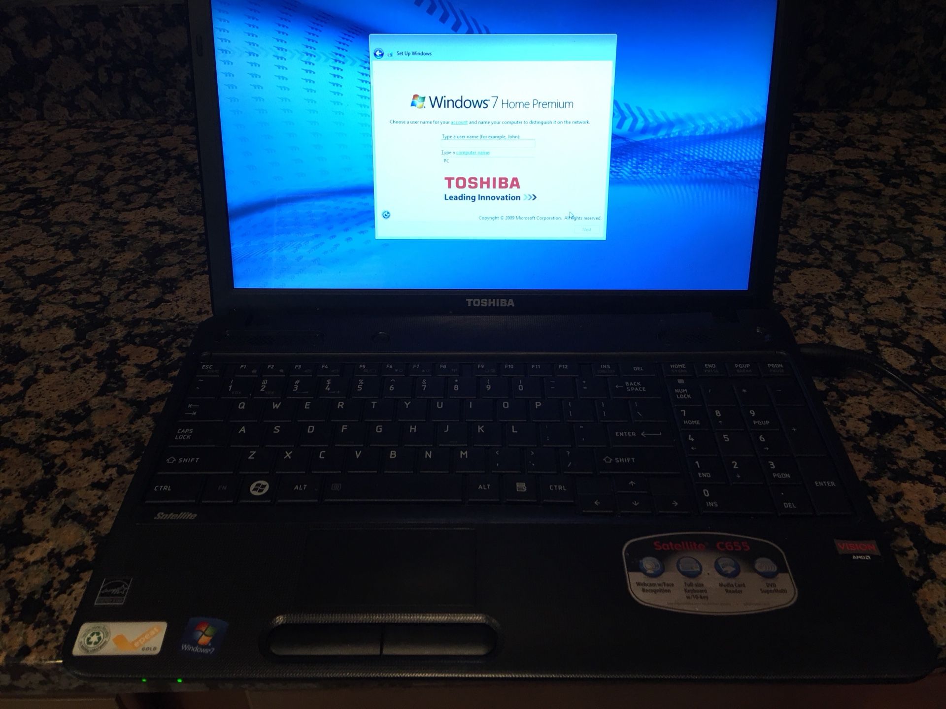 Toshiba Satellite C655