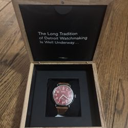 Shinola Detroit Red Wings 100 Year Anniversary Limited Edition Watch Limited 500