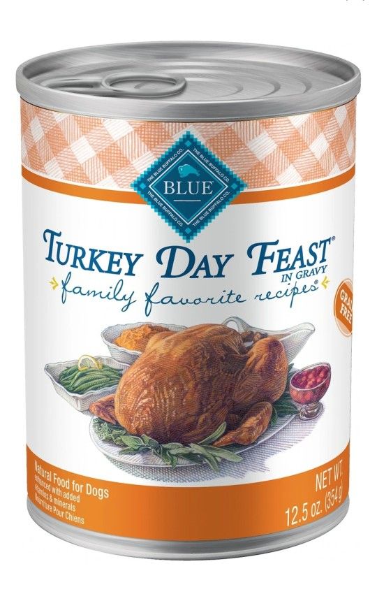 Blue Buffalo Turkey Day Feast In Gravy Family Favorite Recipes Grain-free Wet Dog Food 12.5oz