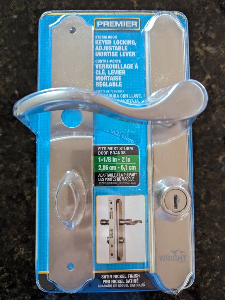 Wright Keyed Locking, Adjustable Lever Mount Latch With Deadbolt