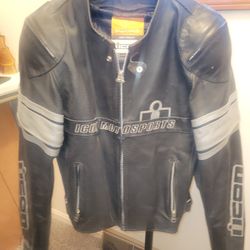 Icon leather riding jacket