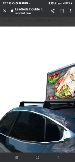 Leadleds Double Face LED Video Screen Car Top