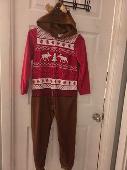 Moose Christmas One-Piece Pajama Onesie