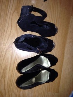 Black heels size 6 women's