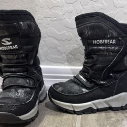 Hobibear Snow Boots Black Faux Fur Lined AW3771- (Kids Shoe Size E28 or US 11)