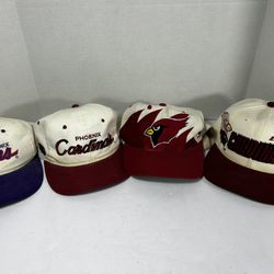 Vintage 90s Arizona Cardinal Phx Suns Hats 