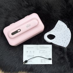 UV Sanitizer Box & Wand + 2 New Bedazzled Face Masks