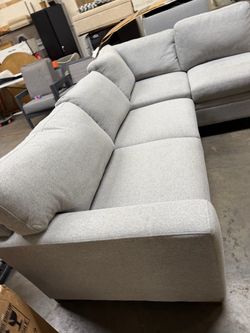 Light Gray Fabric Sectional Sofa