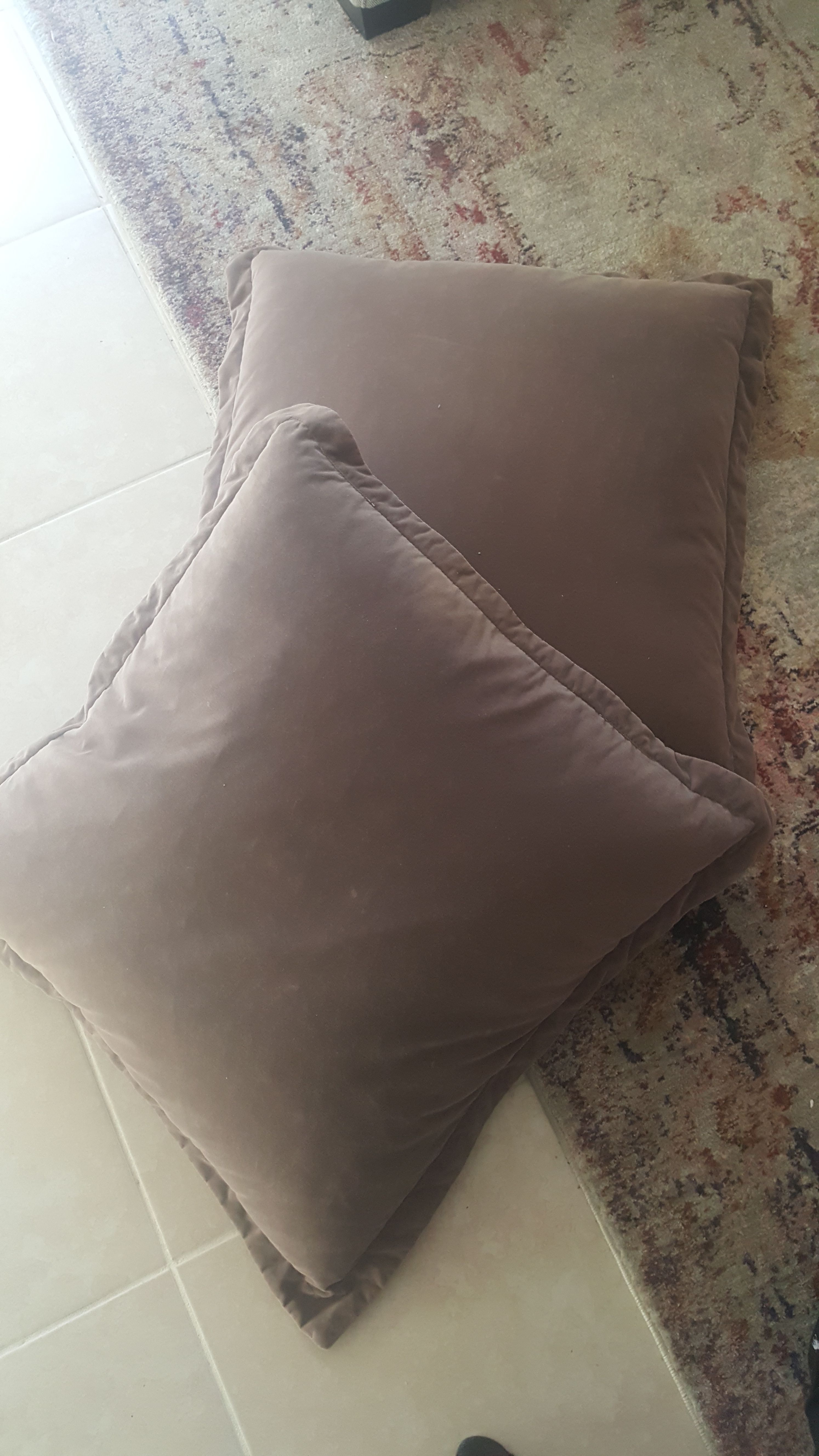 Velvet floor pillows