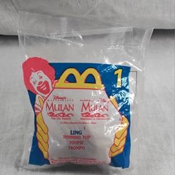 McDonalds Happy Meal Toy Disney's Mulan #1 Ling Spinning Top 1998