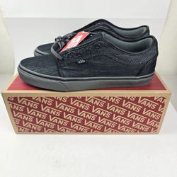 ( SZ Mens 12 ) BRAND NEW Vans Chukka Low / Vans ( Denim ) Black Pewter Size 12
