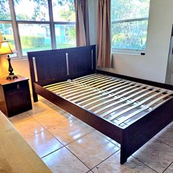 Queen Bed Frame And Nightstand 