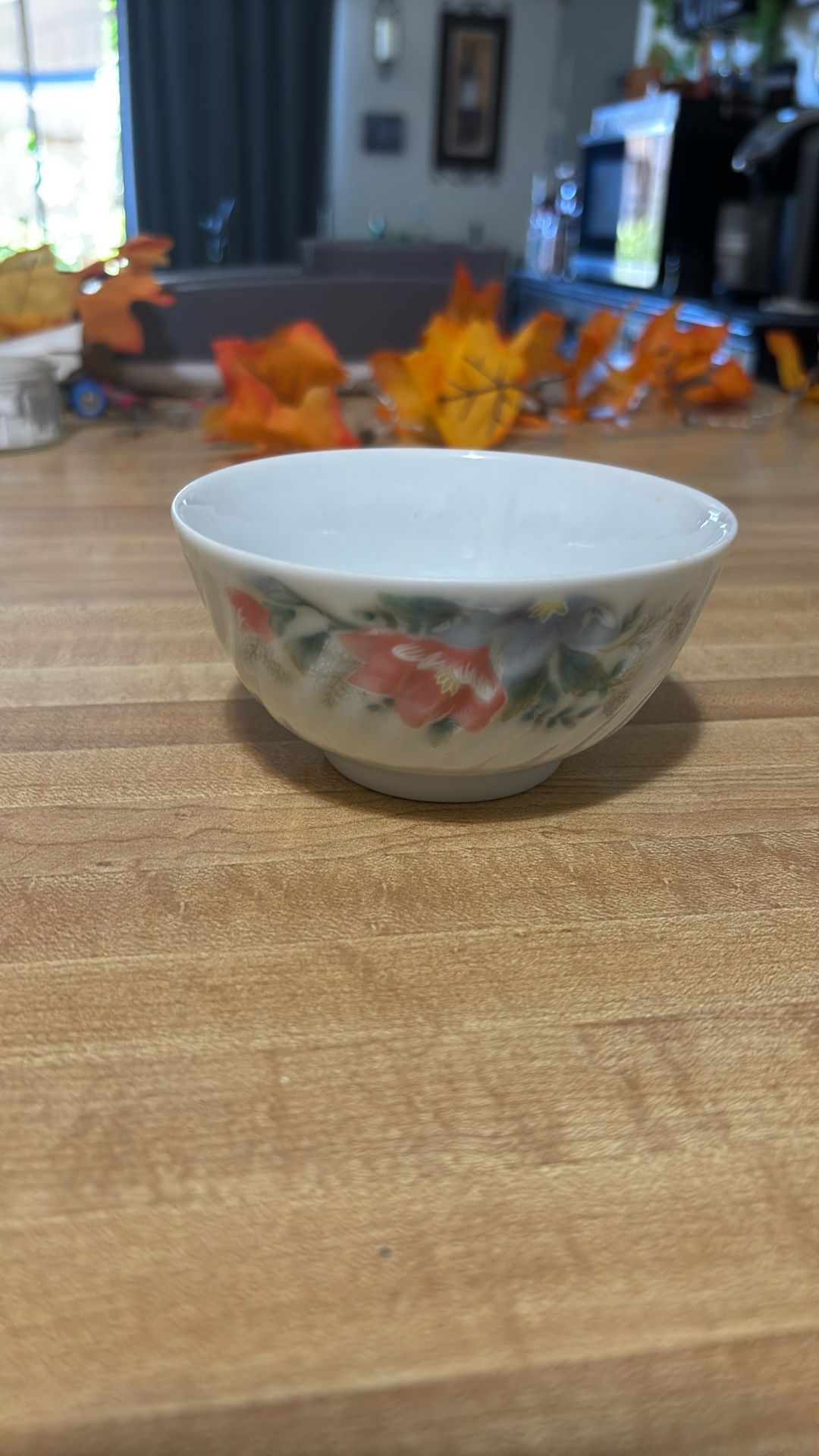 Peony Motif Porcelain Bowl
